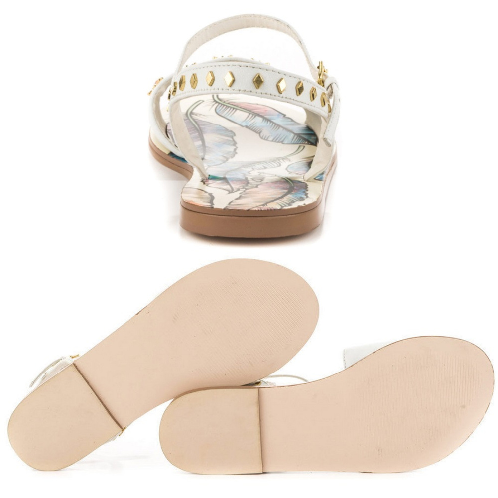 ♡ Taylor Says ♡ Talulah Leather Boho Flat Sandals - Picture 6 of 7